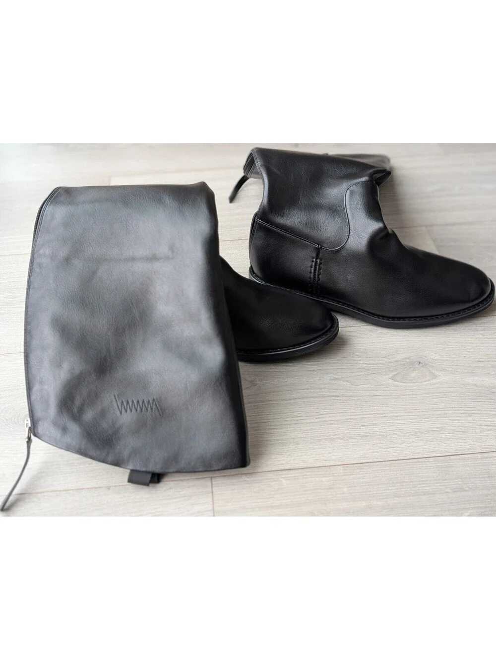 Modatope Black Flat Knee High Riding Boots Tall Boots Size 9